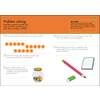 Five word problems on addition, subtraction, multiplication and division, with space to write answers