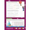 Children complete sentences by filling in missing three-letter words, then find missing words in a short story and rate