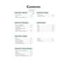 A contents page listing grammar, punctuation, spelling and writing sections with page numbers and tick boxes to track