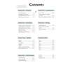 A contents page listing grammar, spelling and writing sections with page numbers and tick boxes to track progress