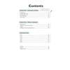 A contents page listing sections on information, writers' techniques and seven assessment tests with page numbers