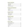 A contents page listing English writing, grammar and spelling sections with page numbers for the 13+ exam guide