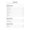 A checklist of the workbook's three main sections, with page numbers and boxes to tick off as topics are completed