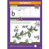 Children trace the letter b, write it in words like 'bee' and 'bug', and draw a smiley face to finish