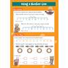 Children learn to use a number line for addition and subtraction, then solve six problems using shields and boxes