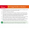 Solutions to six questions on energy transfers, including definitions and examples of exothermic and endothermic reactions