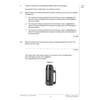A question on energy transfer when heating a spoon, with a multiple-choice box to tick and a short answer line to complete