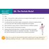 Solutions to seven questions on the particle model, including explanations of solids, liquids and gases