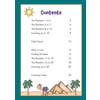A table of contents listing early counting topics and number ranges, with page numbers and a desert theme