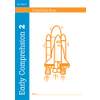 The front cover of Early Comprehension 2 features a cartoon space shuttle and a space for the child's name