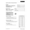 The front page of a GCSE Maths practice paper, showing exam details, instructions and the examiner's mark sheet