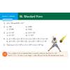 Answers to five standard form questions, including multiplication, division and addition, with a tip on the rules