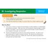 Four questions on respiration experiments, asking pupils to predict results and explain scientific reasoning