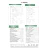 A contents page listing four sections of chemistry topics with page numbers and a note on grade stamps