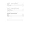 A contents page listing sections on geometry, trigonometry and statistics with page numbers and tick boxes