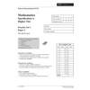 The front page of a practice exam paper, featuring candidate details, instructions, and an examiner's mark scheme