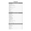 A contents page listing three sections covering numbers, algebra and graphs with page numbers for each topic