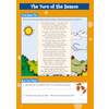 A poem about summer turning to autumn is read, followed by two questions on vocabulary and meaning