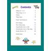 A contents page listing early addition and subtraction topics, plus puzzles and games, with page numbers