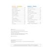 A contents page listing chapters on marketing and finance with page numbers, plus publication details and an ISBN