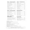 A contents page listing chemistry topics from organic chemistry to practical skills, with page numbers and an ISBN