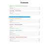 A contents page listing sections on customs, celebrity culture, travel, media, and environmental issues with page numbers