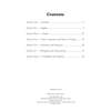 A contents page listing seven maths sections with page numbers and the ISBN at the bottom