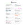 A table of contents listing five sections covering number, algebra, graphs, ratios and geometry with page numbers