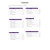 A contents page listing six physics practicals with page numbers and tick boxes to track progress