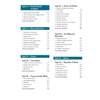A contents page listing physics topics from particle models to waves, with page numbers for each section