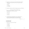 Four maths questions on volume, mean, and unit conversion, with multiple-choice options and a short calculation to complete