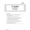 Instructions for the 11+ English test, explaining how to mark answers and manage time