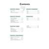 A contents page listing grammar, punctuation, spelling and comprehension sections with page numbers and tick boxes to track