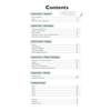 A contents page listing grammar, punctuation, spelling and writing sections with page numbers and tick boxes to track