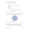 Three maths questions on reading a temperature graph, calculating a dartboard score, and adding cricket runs
