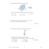 Three maths questions on volume, number sequences and symmetry, with multiple choice and a short answer space