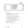Instructions for the 11+ Maths test, covering timing, marking, and calculator rules