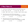 Three exercises on place value where children identify the largest number in sets and add decimal points to create specific
