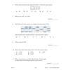 Six mental maths questions covering number sequences, multiplication, fractions, percentages and time