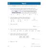 A timed 10-minute test with six questions covering tables, angles, percentages, rounding, and basic calculations