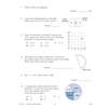 Six maths questions on conversions, coordinates, shapes and pie charts, with space to write answers