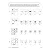 Four pattern questions where children select the correct shape to complete a grid from five options