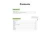 A contents page listing 11+ non-verbal reasoning topics with page numbers and tick boxes to track progress