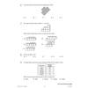 Four multiple-choice questions on symmetry, volume, fractions and data handling, including a table of musical instruments
