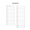 A contents page listing 33 timed tests and 10 puzzle sections with page numbers