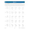 Ten-minute timed test with five questions on folding 2D shapes, where children circle the correct 3D result