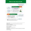 An explanation of how to use the practice cards, showing examples of questions and answers
