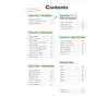 A contents page listing five sections on alphabet, words and logic, plus eight assessment tests