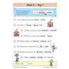 Children circle the correct spelling of circus words in circus-themed sentences and tick their score