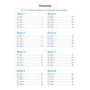A contents page listing eight weeks of daily practice, with tick boxes for children to track their progress